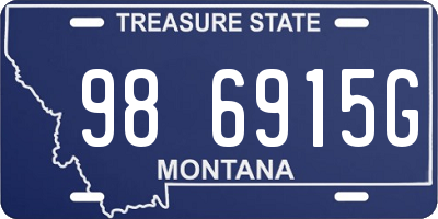 MT license plate 986915G