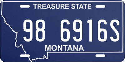 MT license plate 986916S