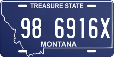 MT license plate 986916X