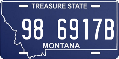 MT license plate 986917B