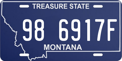 MT license plate 986917F