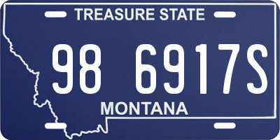 MT license plate 986917S