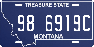 MT license plate 986919C