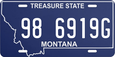 MT license plate 986919G