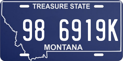 MT license plate 986919K