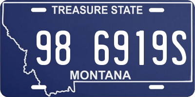 MT license plate 986919S
