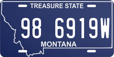 MT license plate 986919W