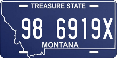 MT license plate 986919X