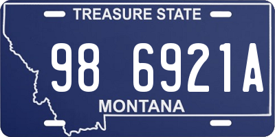 MT license plate 986921A