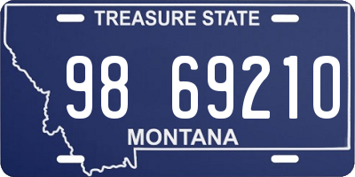 MT license plate 986921O