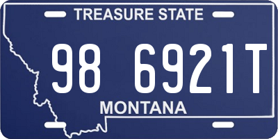 MT license plate 986921T