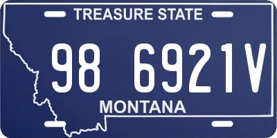 MT license plate 986921V