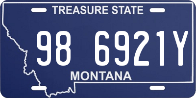 MT license plate 986921Y