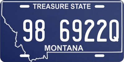 MT license plate 986922Q