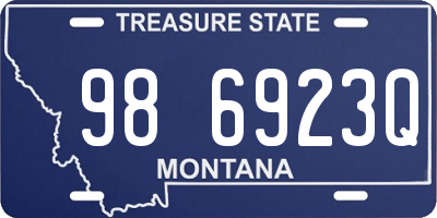 MT license plate 986923Q