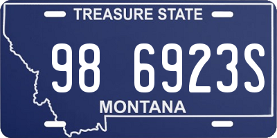 MT license plate 986923S