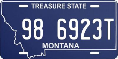 MT license plate 986923T