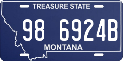 MT license plate 986924B