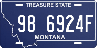 MT license plate 986924F