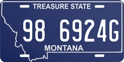 MT license plate 986924G