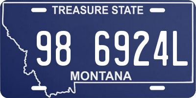 MT license plate 986924L