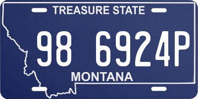 MT license plate 986924P