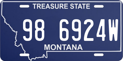 MT license plate 986924W