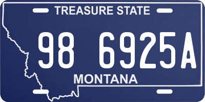 MT license plate 986925A