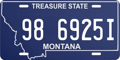 MT license plate 986925I