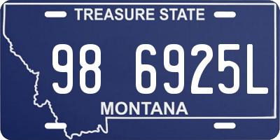 MT license plate 986925L