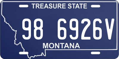 MT license plate 986926V