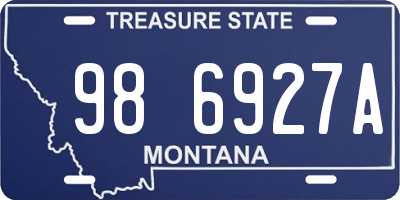 MT license plate 986927A