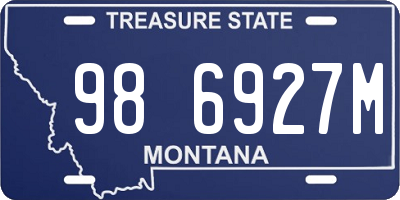 MT license plate 986927M