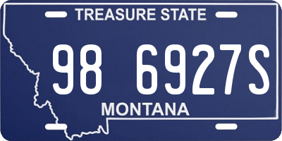 MT license plate 986927S