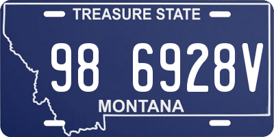 MT license plate 986928V