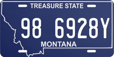MT license plate 986928Y