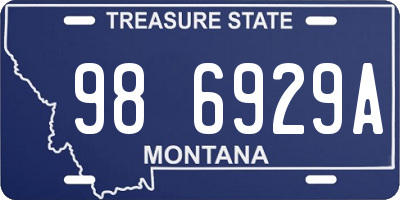 MT license plate 986929A