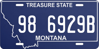 MT license plate 986929B