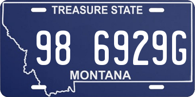 MT license plate 986929G