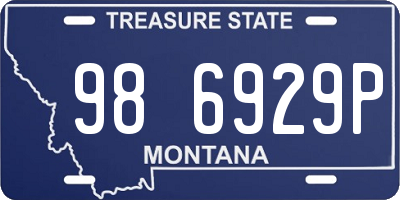 MT license plate 986929P