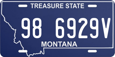 MT license plate 986929V