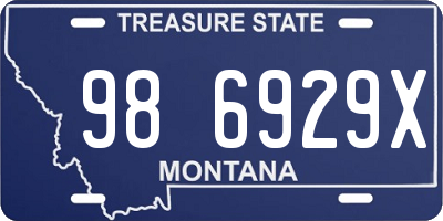 MT license plate 986929X