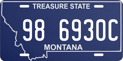 MT license plate 986930C