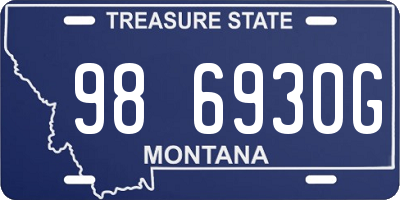 MT license plate 986930G