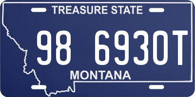 MT license plate 986930T