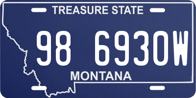 MT license plate 986930W