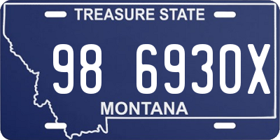 MT license plate 986930X