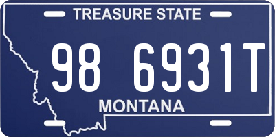 MT license plate 986931T