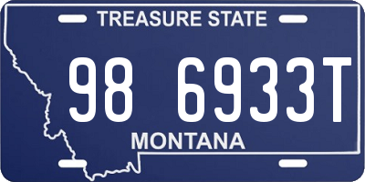 MT license plate 986933T