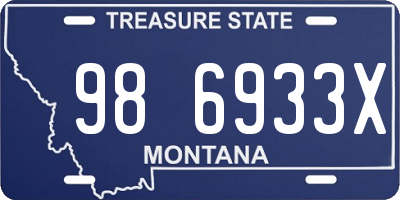 MT license plate 986933X